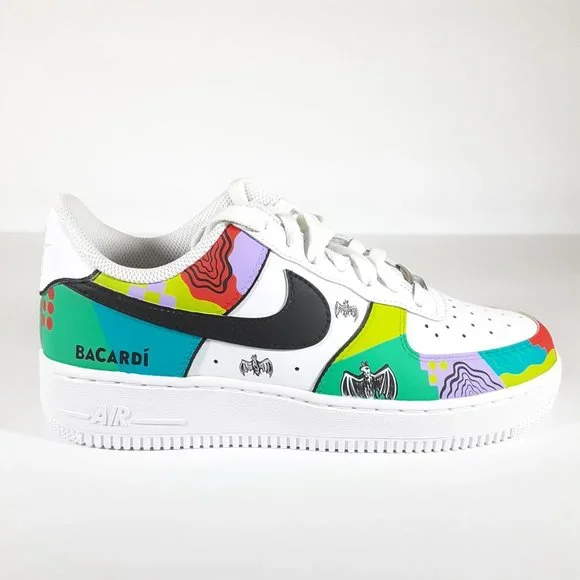 LOLLAPALOOZA X BACARDI WOMEN'S NIKE AIR FORCE 1 Shoes Size 8 PISOS BY TATZ BNIB - Picture 16 of 16